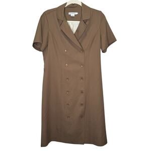 Vintage Pendleton 100% Wool Double Breasted Classic Structured Blazer Dress